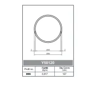 Yuvarlak Küpeşte Profil 50 lik Boru 2,0 mm
