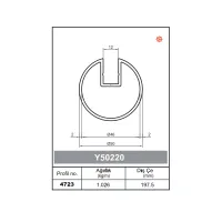 Round Railing Profile Pipe Single channel 50 - 2,0 mm