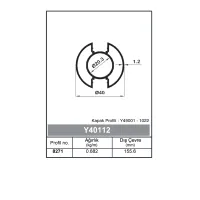 Round Railing Profile 40 - 1,2 mm
