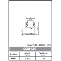 Square Railing Profile 20 x 27 - 2,0 mm