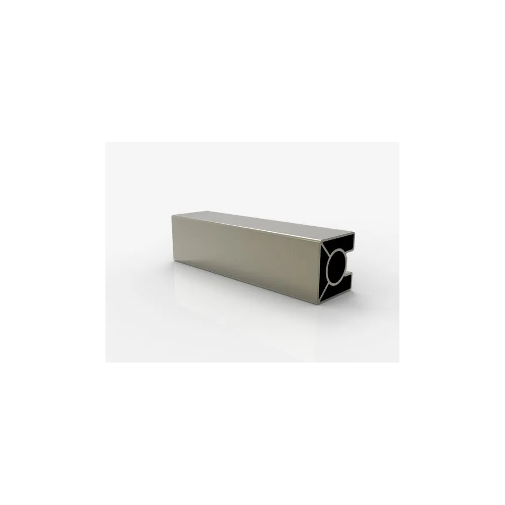 Square Railing Profile - Singel Channel 40 x 40 - 1,3 mm