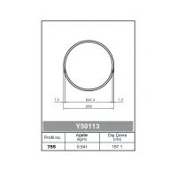 Yuvarlak Küpeşte Profil 50 lik Boru 1,3 mm